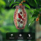 Cardinal Solar Lantern Set, Rustic Outdoor Lighting