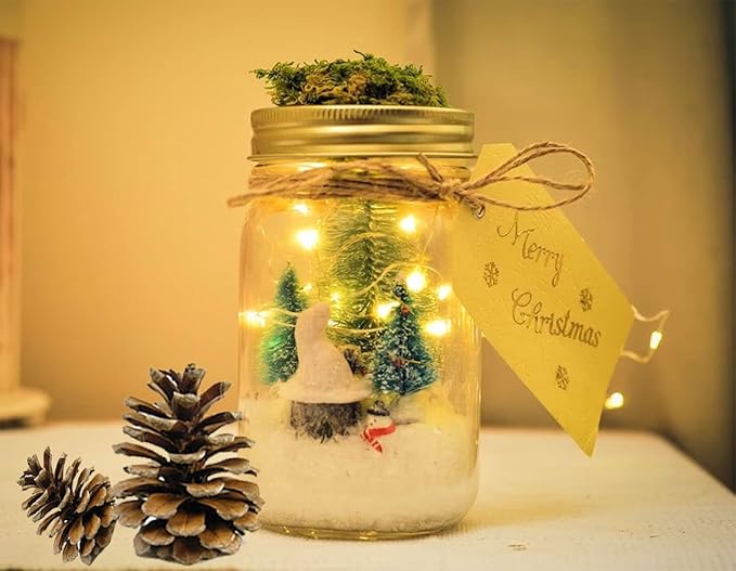 Solar Mason Jar Lights Lids, 10 Pack 30 LED Solar Fairy Lights for Regular Mouth Mason Jars, Outdoor Hanging Mason Jar Lights for Garden Yard Decor, Wedding Christmas Gifts (Jars Not Included)