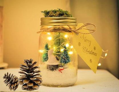 Solar Mason Jar Lights Lids, 10 Pack 30 LED Solar Fairy Lights for Regular Mouth Mason Jars, Outdoor Hanging Mason Jar Lights for Garden Yard Decor, Wedding Christmas Gifts (Jars Not Included)