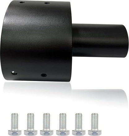Slip Fitter Light Pole Adapter - for 5 inch Round Pole, 2 3/8 inch Round Tenon Adapter for Led Parking Lot Lights Shoebox Street Post Light Metal Outdoor Mount Bracket
