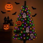 50 LED Halloween Twinkle Lights, 16ft Waterproof for Porch