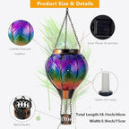 Metal Courtyard Solar Lanterns for Garden, Waterproof LED