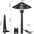 2-Pack Solar Pathway Lights, IP65 Waterproof LED Walkway Lights