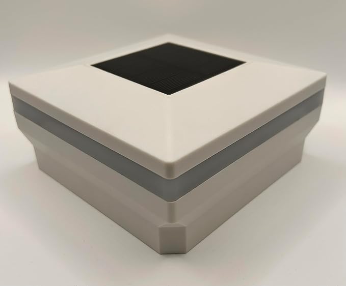 4.5" x 4.5" Composite Solar Deck Post Cap Light for a Trex Transcend Post (White)