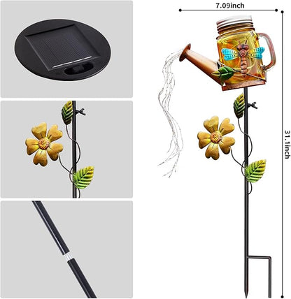 Solar Watering Can Light, Solar Yard Decorations Outdoor,Garden Decor Lights for Yard,IP65 Waterproof Hanging Lantern Lights,Outside Patio Lawn, Gifts for Mom Grandma Women Birthday