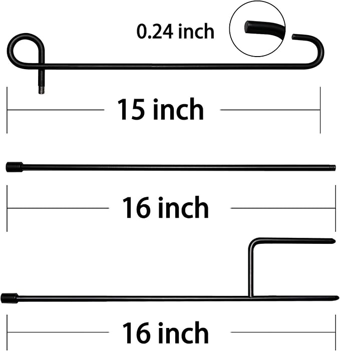 Solar Flagpole Lamp, Auto On/Off