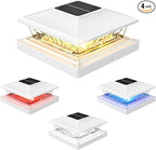 Solar Post Cap Lights 4-Pack, Waterproof LED