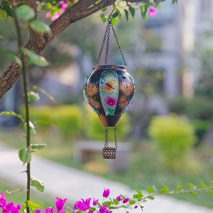 Butterfly Solar Porch Lanterns, Charming Waterproof LED