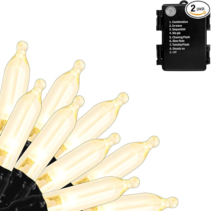 Christmas Fairy Lights, 33ft 100 LED Battery Twinkle Lights