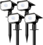 4-Pack Solar RGB Color-Changing Spotlights, 56 LED Garden Lights