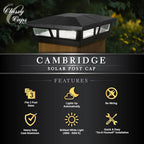 Bright Solar Post Cap Lights for Deck, LED