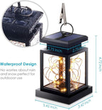 Metal Backyard Solar Lanterns for Outdoor, Waterproof LED