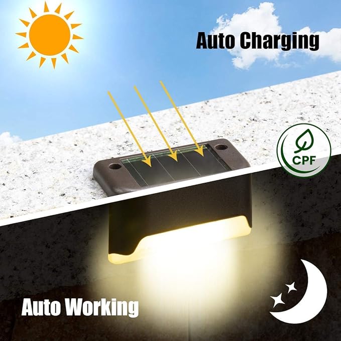 16-Pack Solar Yard Lights, Warm White LED