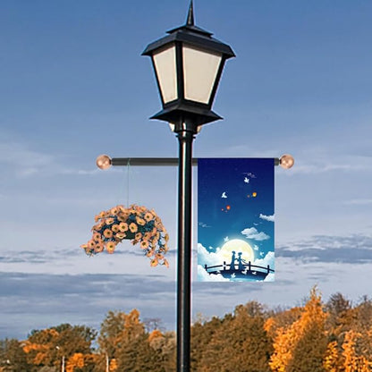 iplusmile Outdoor Lamp Post Cross Arm Aluminum Alloy Ladder Rest Handle Garden Light Pole Accessory Random Color