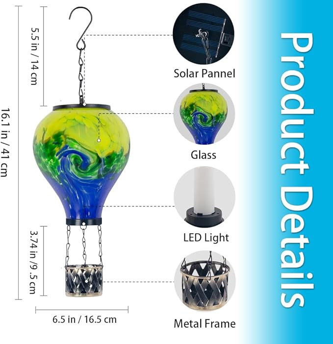 Courtyard Solar Lanterns, Waterproof LED Yard Lights