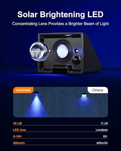 12 Pack Color Changing Solar Powered Fence Light Outdoor Decoration LED Waterproof Landscape Sconce for Exterior Stair, Terrace, Handrail, Patio, Enclosures, Mailbox, Backyard, Easy 1-Min Installation