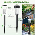 Solar Garden Path Lights 8-Pack, Waterproof