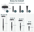 Warm White Solar Pathway Lights 8-Pack, Driveway LED