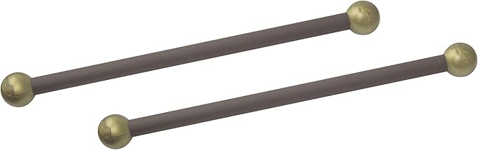 Solus SCA-335BZ-2PK 15" Aluminum Cross Arm Ladder Rest for Outdoor Lamp Posts and Poles, Easy to Mount, Maintenance Free and Weather Resistant, Bronze Bar with Gold Caps, Pack of 2