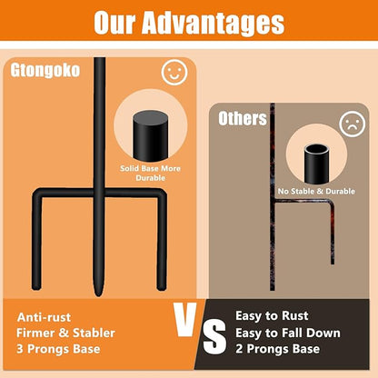 8-Pack 32" Garden Shepherd Hooks, Iron Plant Hangers