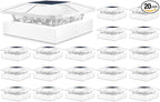 20-Pack Bright Solar Post Cap Lights for Yard, LED
