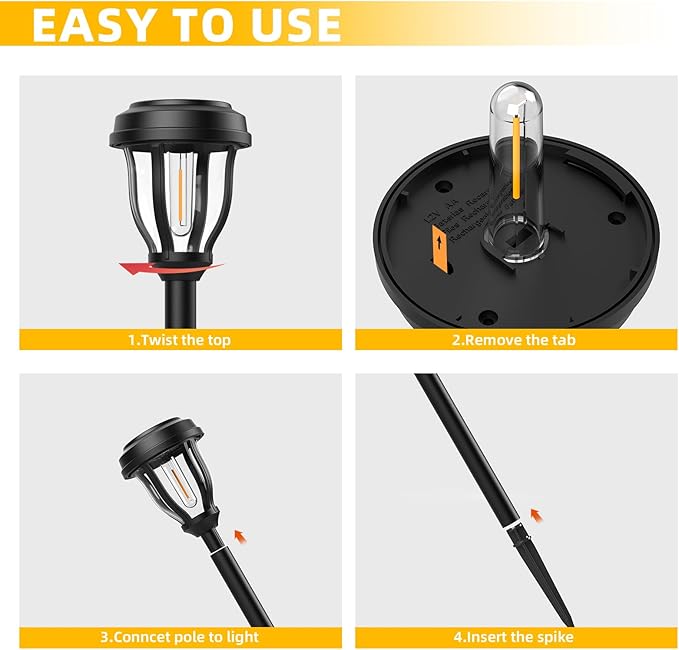 Cold White Solar Pathway Lights 12-Pack, Walkway LED