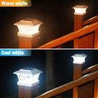 8-Pack Bright Solar Post Cap Lights for Fence, LED