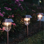 Warm White Solar Pathway Lights 4-Pack, Yard LED