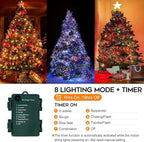 Christmas Porch String Lights 2-Pack, 33ft 100 LED Waterproof
