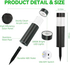 4-Pack Warm White Solar Path Lights, Outdoor Garden LED