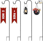 Heavy-Duty Shepherd's Hooks 4-Pack, 35" Garden