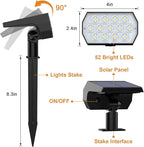 52 LED Solar Garden Spotlights 10-Pack, LED