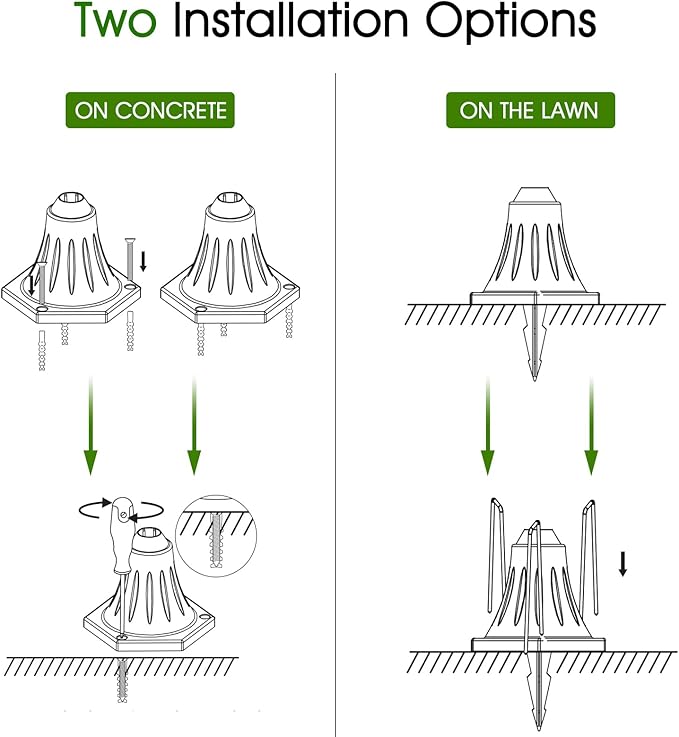 66" Metal Solar Lamp Post Light 50 Lumens, 2 Pack Solar Pole Light Outdoor Waterproof, Post Lighting Outside for Porch Yard Driveway Garden Patio Decor