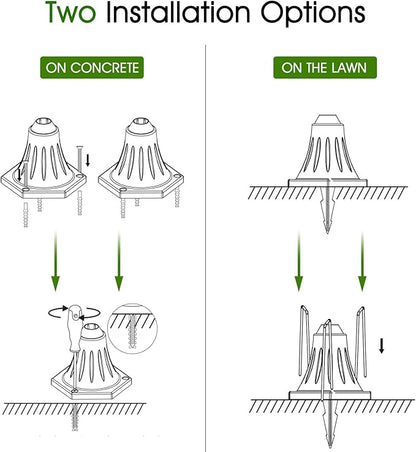 66" Metal Solar Lamp Post Light 50 Lumens, 2 Pack Solar Pole Light Outdoor Waterproof, Post Lighting Outside for Porch Yard Driveway Garden Patio Decor