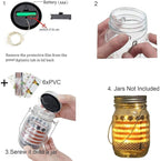 8-Pack 30 LED Mason Jar Fairy Lights, Solar Wedding