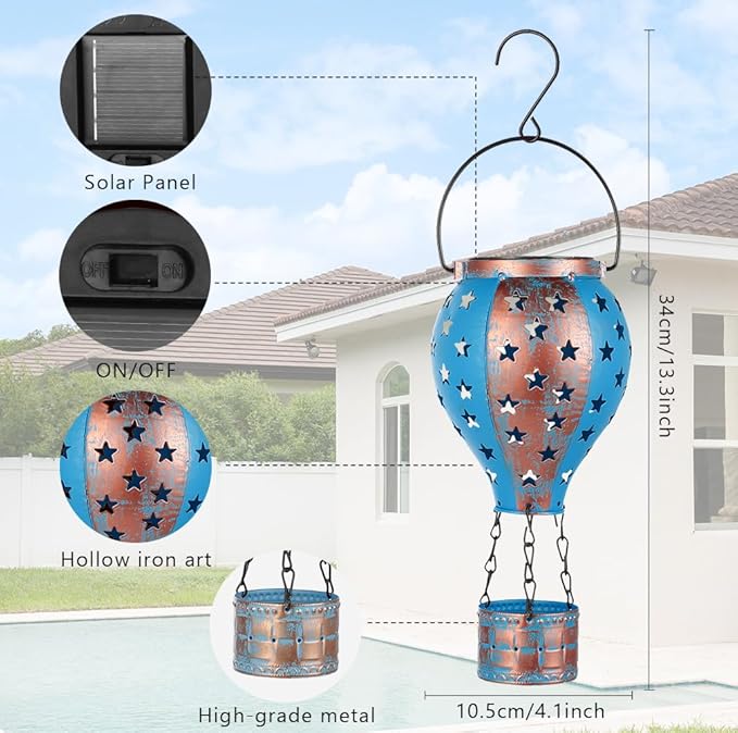 Backyard Solar Lanterns, Waterproof LED Backyard Lights