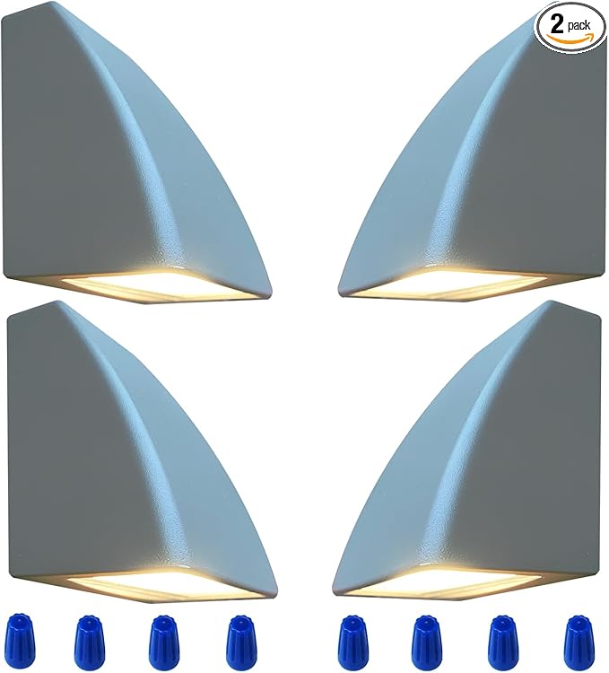 4-Pack Solar Gutter Lights, Warm White Waterproof LED