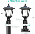 Solar Post Cap Lights for Fence, LED