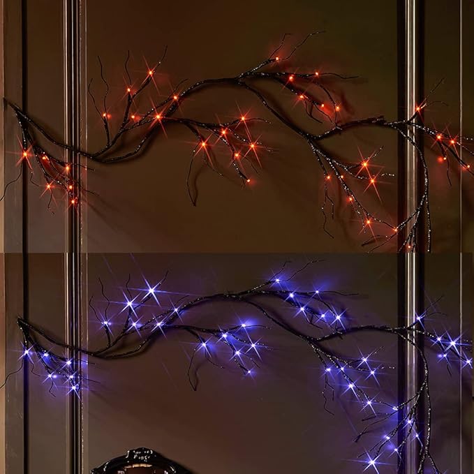 6ft Halloween LED String Lights, Waterproof Timer Lights