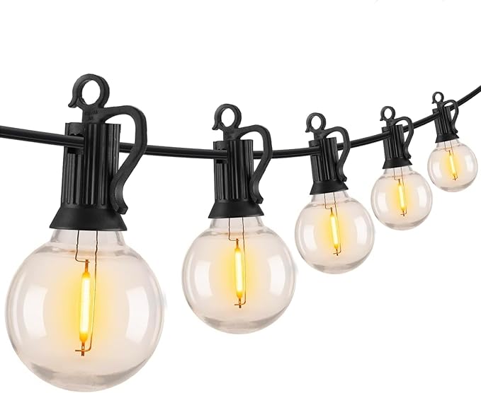 100ft Outdoor Edison String Lights, Weatherproof