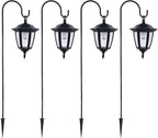 4-Pack Warm White Solar Path Lights, Outdoor Yard LED