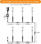 6-Pack IP65 Solar Landscape Lights for Walkway