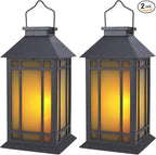 2-Pack Garden Solar Lanterns, Waterproof LED Patio Lights