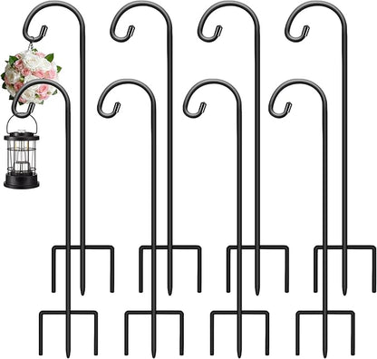 8-Pack 24" Shepherd's Hooks, Heavy-Duty Garden Stakes