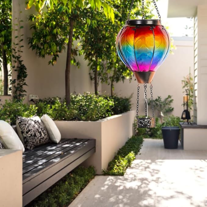Solar Garden Lanterns, Patio Hanging LED Decor