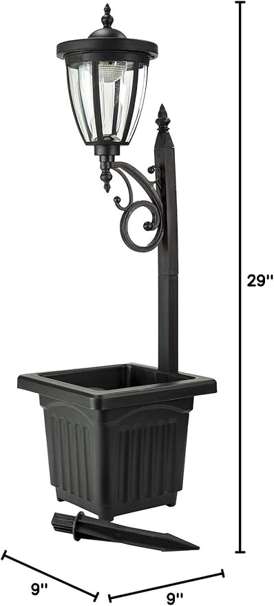 Sun-Ray Kambria Multi Function 2-Piece Set of Solar Lights with Posts, Ground Stakes, Planters, & Wall Mount Hardware, Outdoor Lights for Patio, Porch, Deck, Yard
