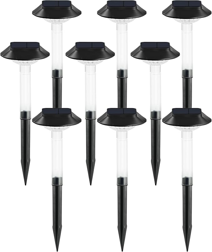 ALEPOD Color Changing Solar Pathway Lights - 8 Pack IP68 Waterproof with 7 RGB Modes for Halloween & Christmas Yard, Garden, Walkway, Pathway, Backyard, Lawn Decoration