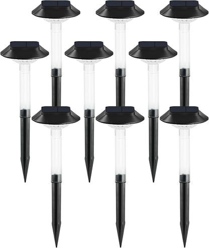 ALEPOD Color Changing Solar Pathway Lights - 8 Pack IP68 Waterproof with 7 RGB Modes for Halloween & Christmas Yard, Garden, Walkway, Pathway, Backyard, Lawn Decoration