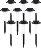 6-Pack IP68 Solar Landscape Lights for Driveway
