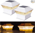 2-Pack Upgraded Solar Post Cap Lights for Deck, LED